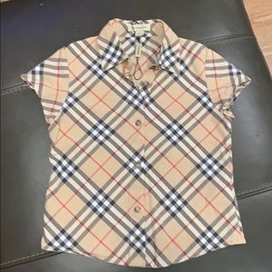 Burberry collared shirt blouse Girls size 6